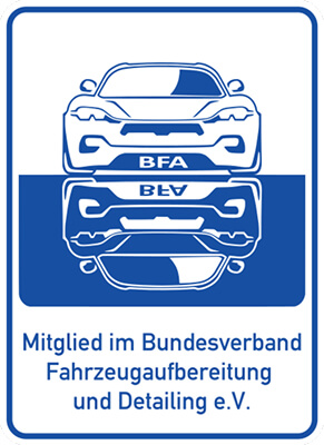 Mitglied im Bundesverband Fahrzeugaufbereitung und Detailing e.V. Zertifikat